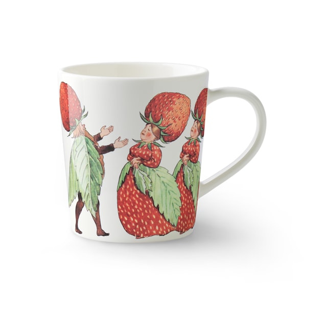 Elsa Beskow Mugg med Handtag Familjen Jordgubbe 40 cl, Design House Stockholm