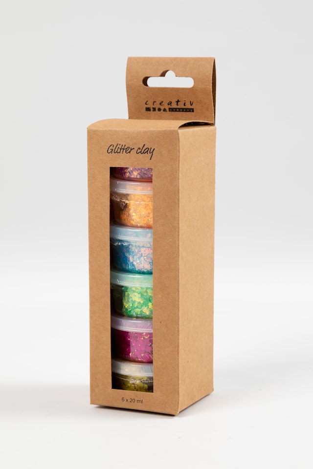 Produktbilde 6 for Glitter Clay, glade farger, 6x20 g/ 1 pk.