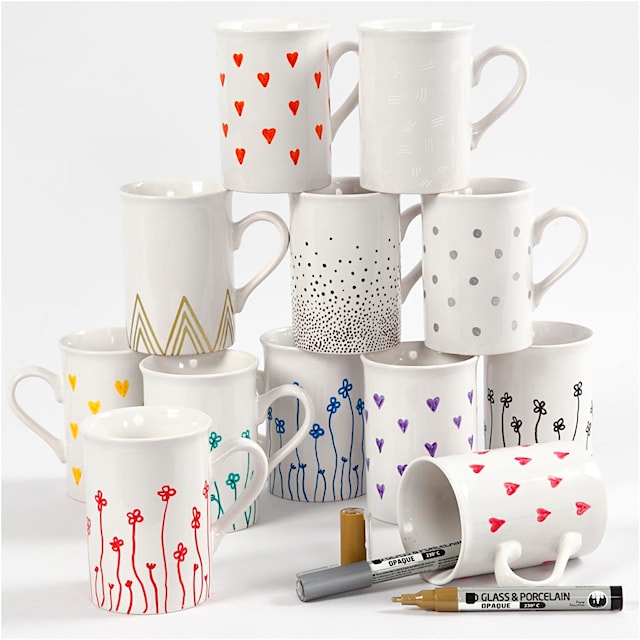 Produktbild 3 för Glas- och porslinstusch mixade färger 12-p, Creative Company