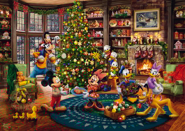 Produktbild 2 för Disney, Mickey & Minnie Trimming The Tree Julpussel 1000 Bitar Schmidt
