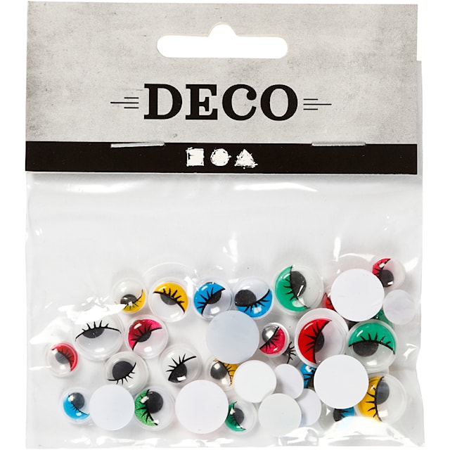 Tuotekuva 2 - Liikkuvat silmät, liimattavat, halk. 8-12 mm, 36 laj/ 1 pkt