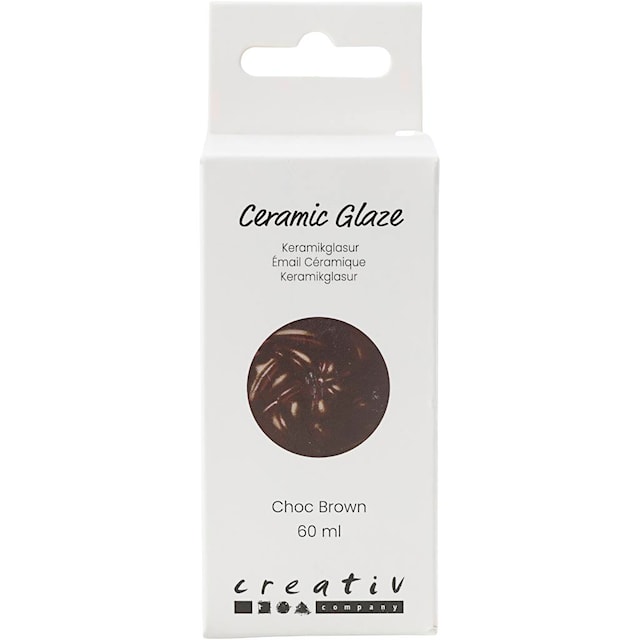 Produktbild 1 för Keramikglasyr, 984-1101 °C, täckande, Chocolate Brown, 60 ml/ 1 burk