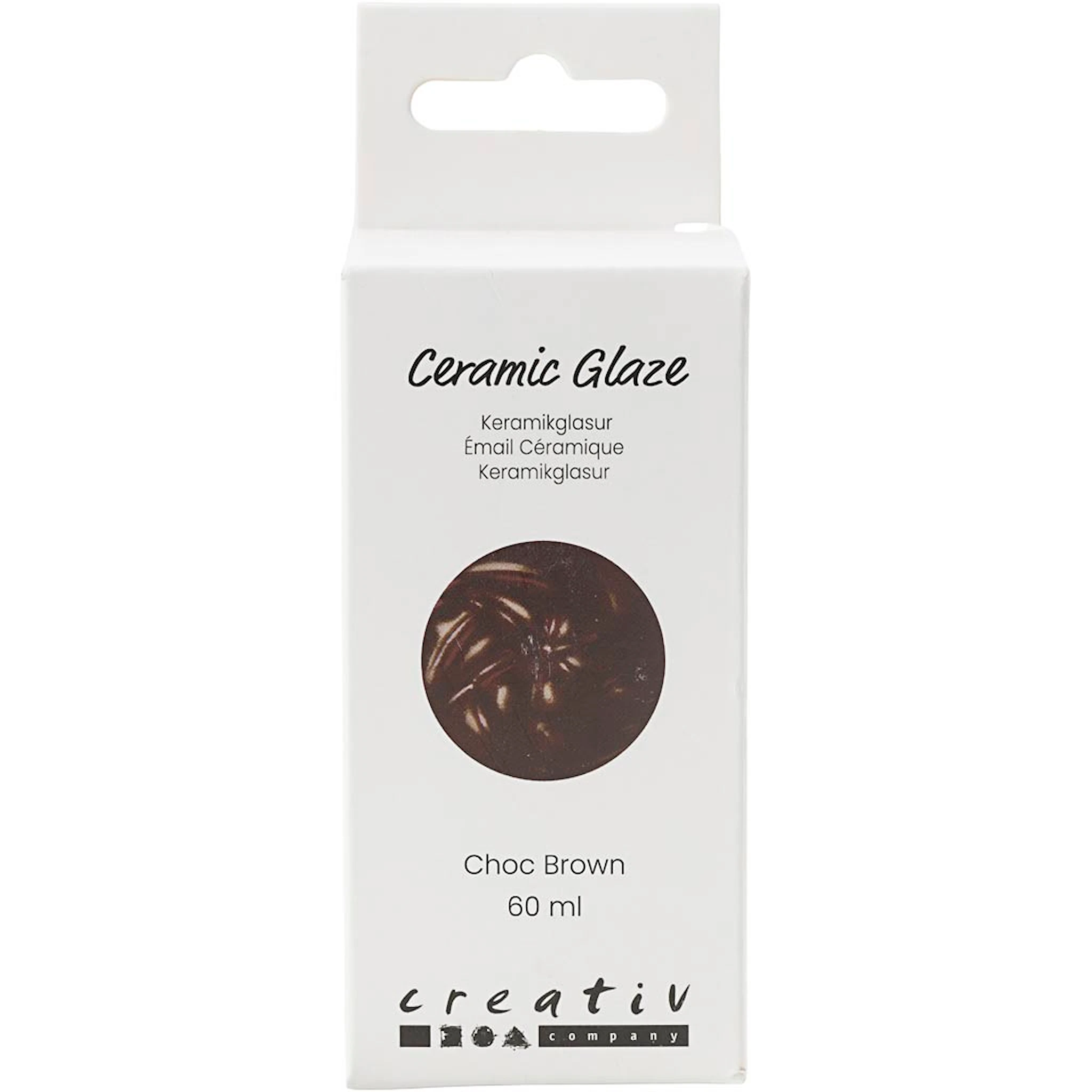 Produktbilde for Keramikkglasur, 984-1101 °C, dekkende, Chocolate Brown, 60 ml/ 1 boks