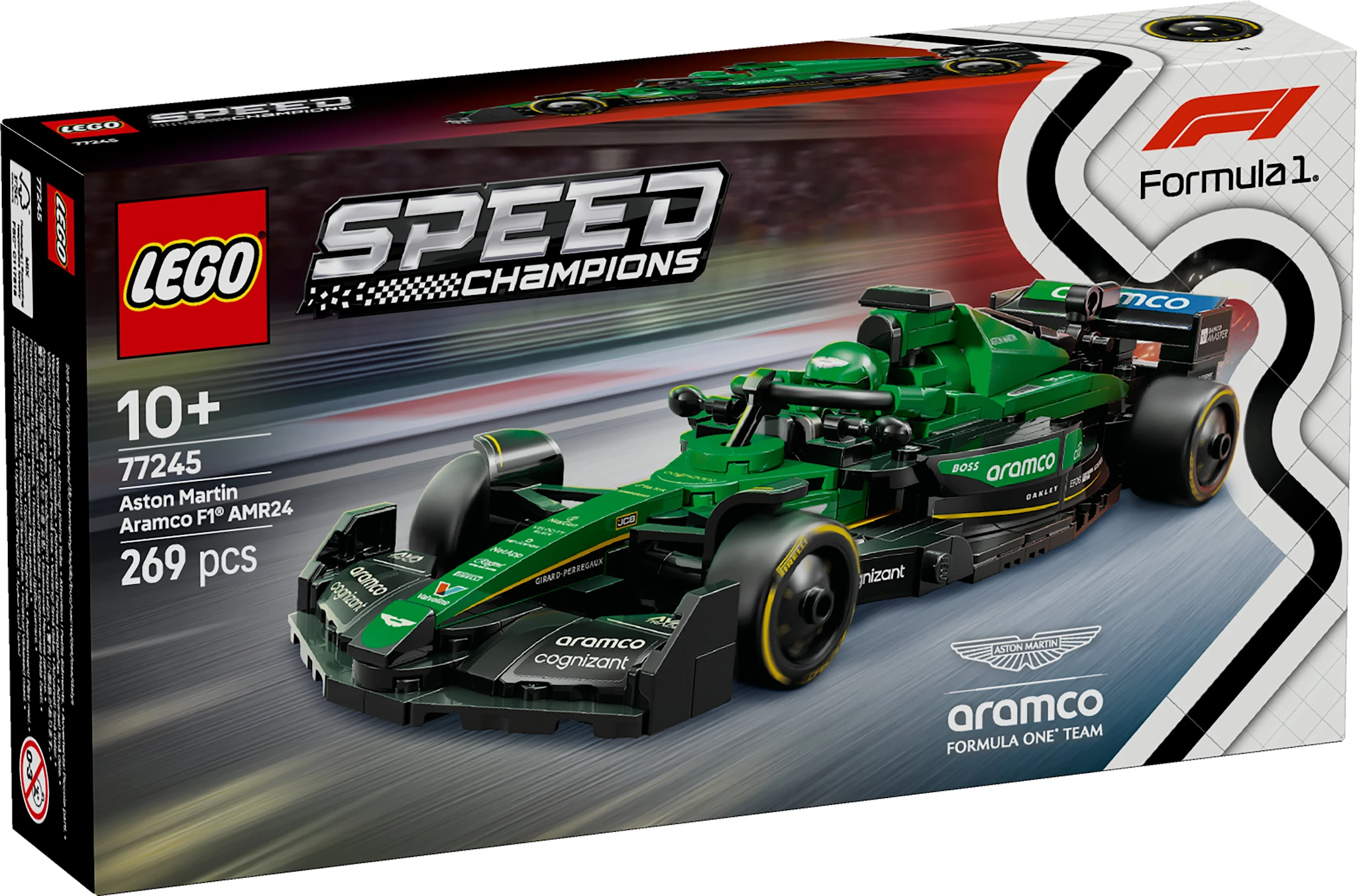 Tuotekuva ille Aston Martin Aramco F1® AMR24 ‑kilpa-auto LEGO® Speed Champions (77245)