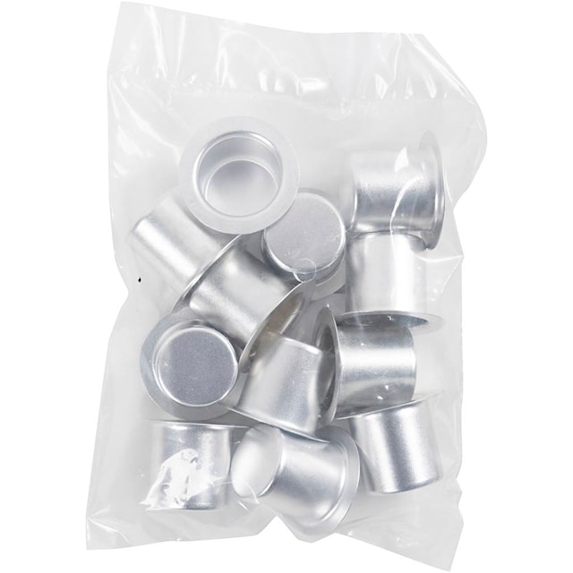 Produktbild 3 för Metallinsats för Stearinljus 25x18 mm 12-pack
