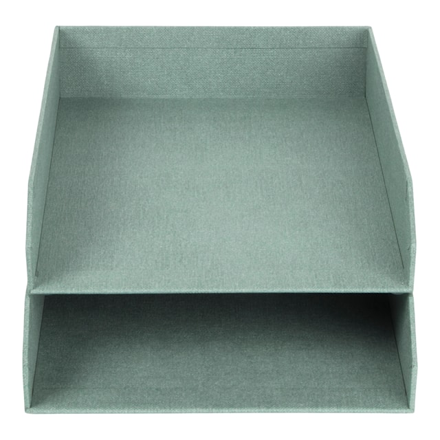 Produktbild 2 för Brevkorg Stapelbar Soft Teal 2-pack Bigso Box of Sweden