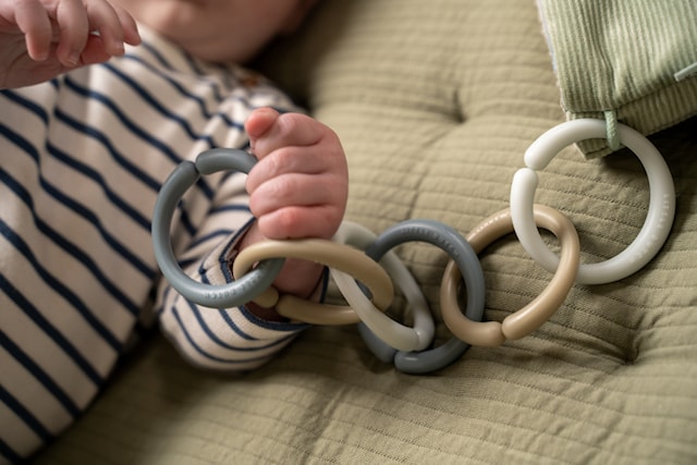 Produktbild 3 för Leksaksringar Blå Little Dutch