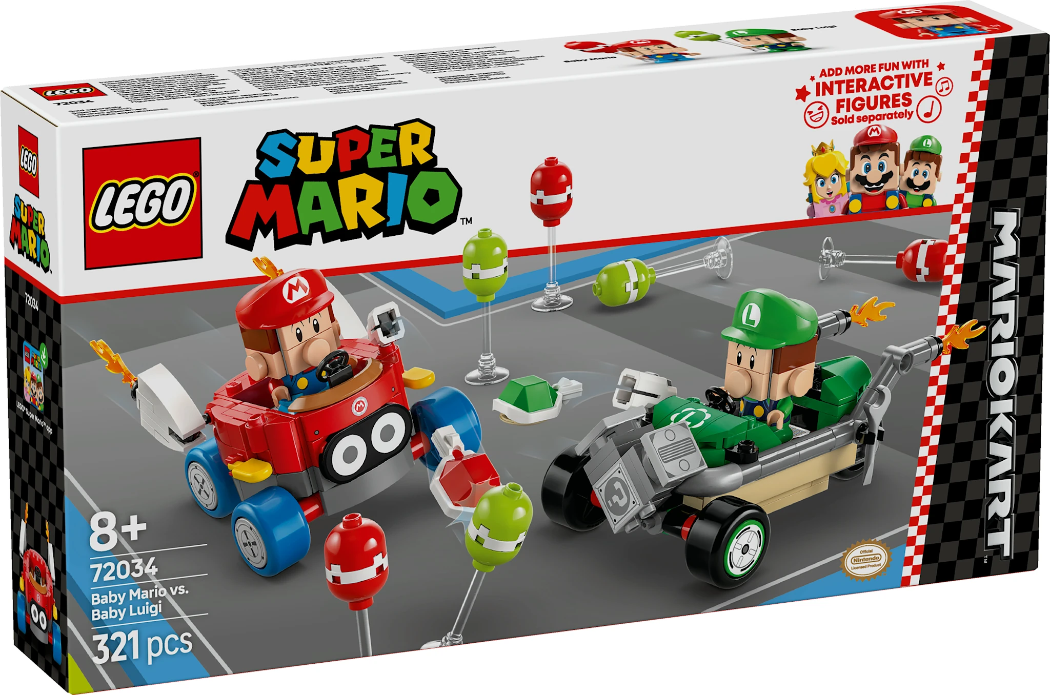 Tuotekuva ille Mario Kart™ – Baby Mario vastaan Baby Luigi LEGO® Super Mario (72034)