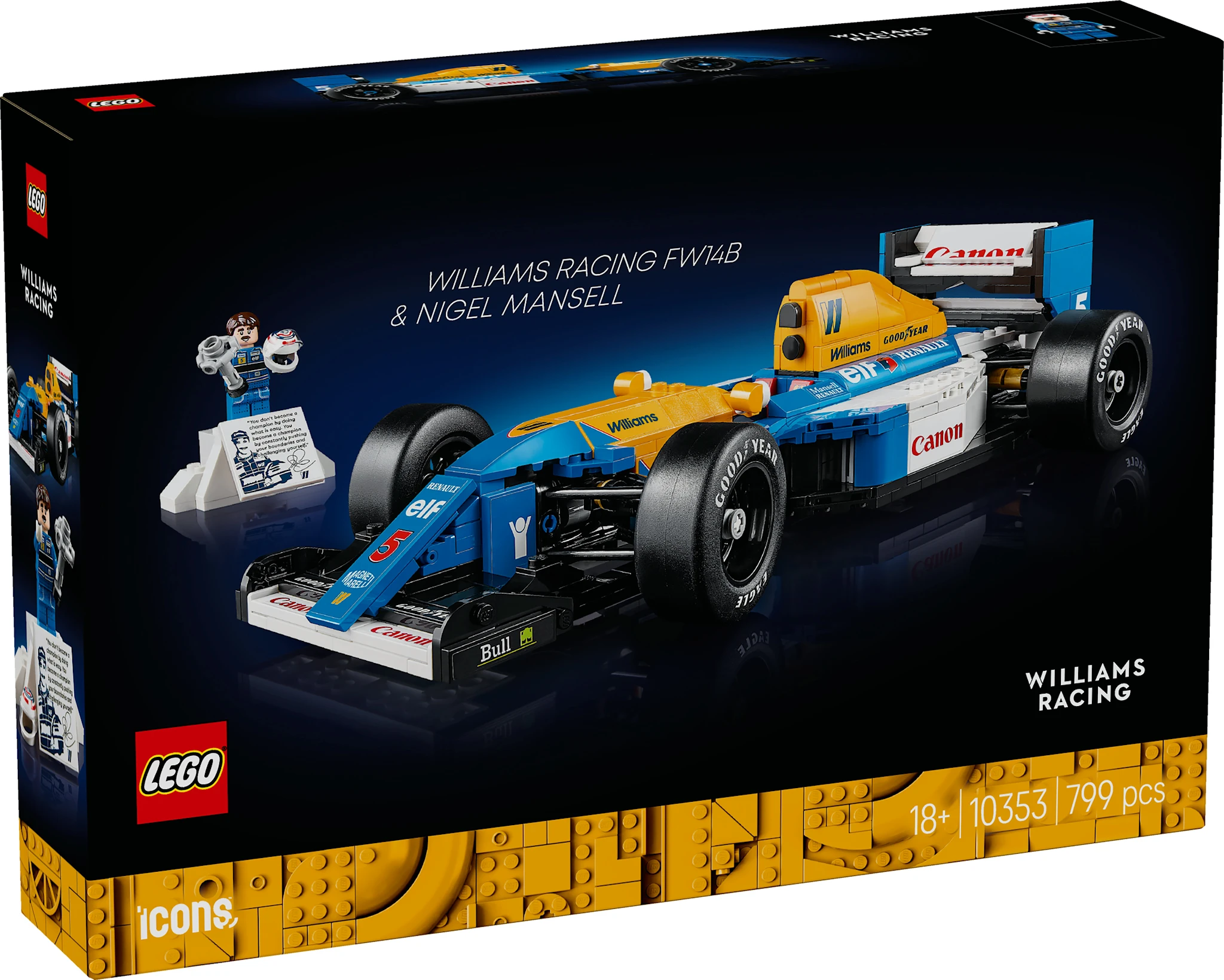 Produktbilde for Williams Racing FW14B og Nigel Mansell LEGO® Icons (10353)