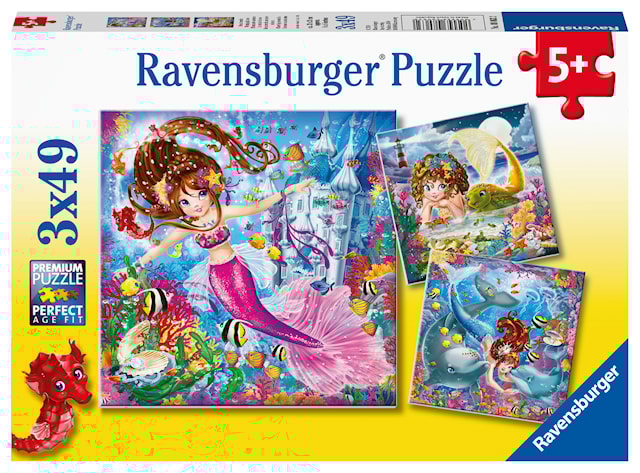 Tuotekuva 1 - Charming mermaids 3x49p Ravensburger