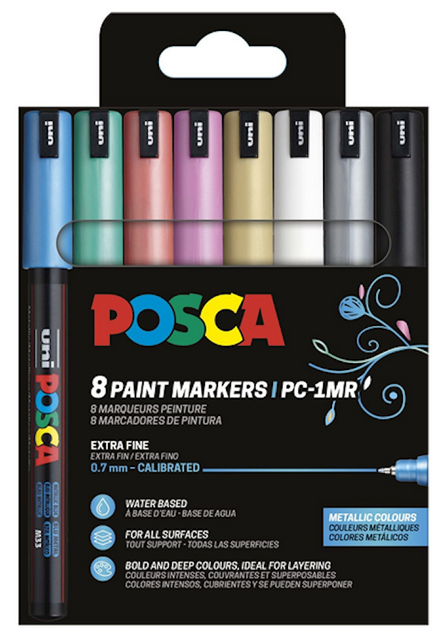 Posca Marker Set 8-p metallivärit