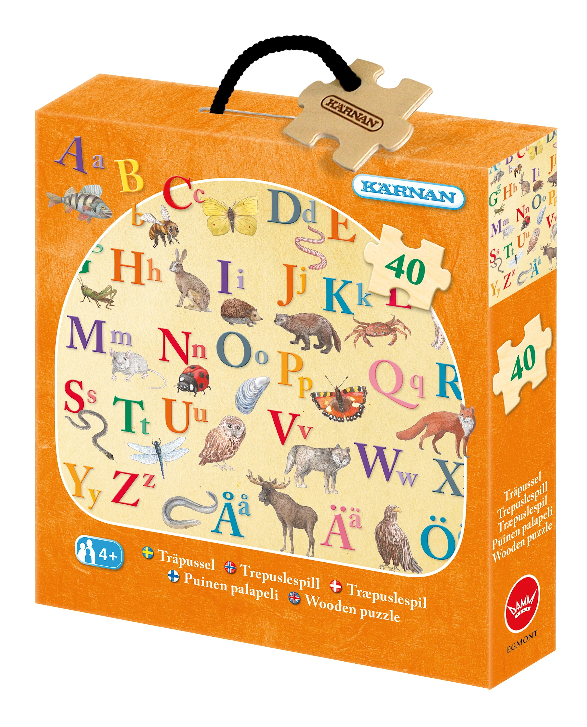 Produktbilde for Trepuslespill ABC 40 brikker, Kärnan