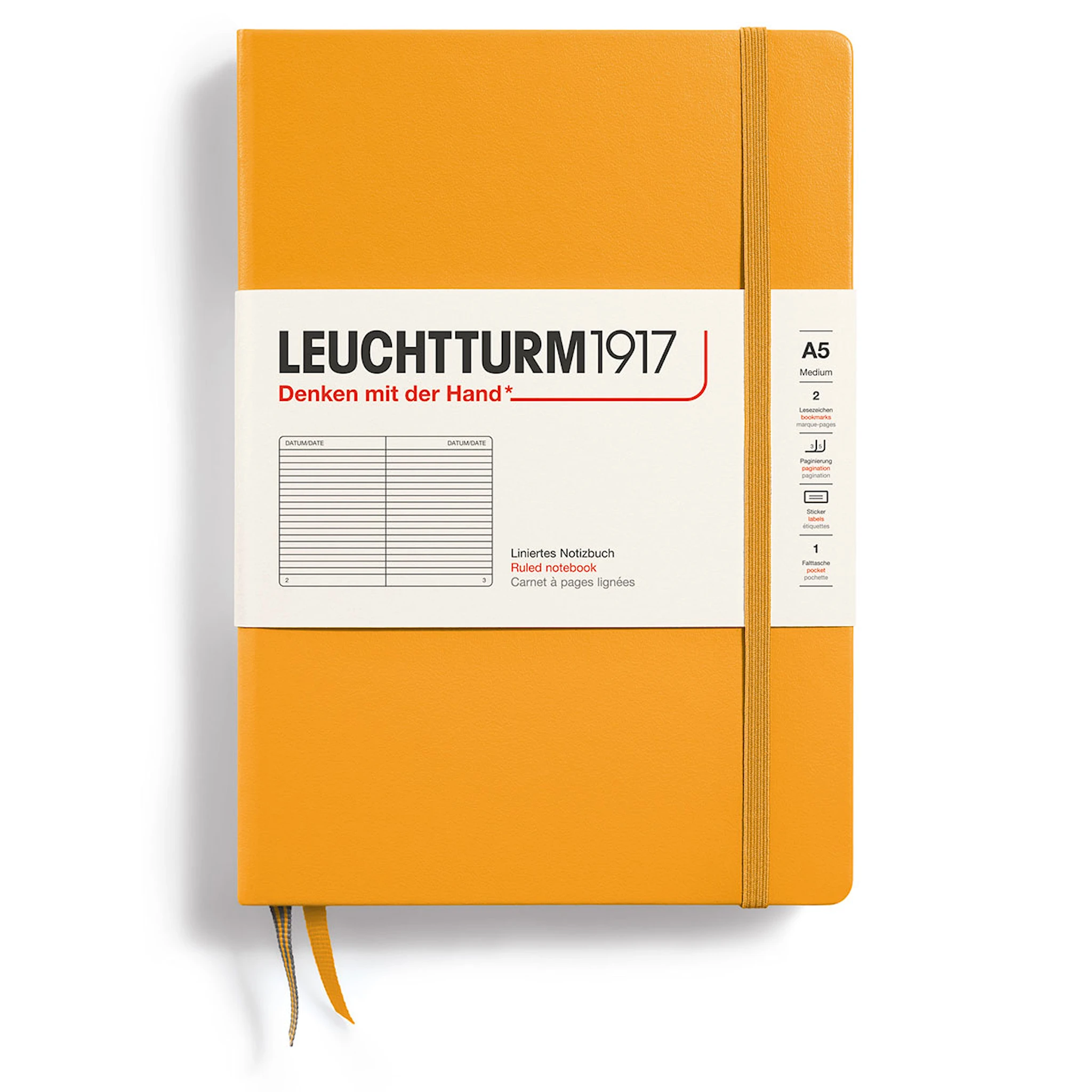 Produktbilde for Notatbok A5 Hard Linjert Stigende Sol Leuchtturm1917