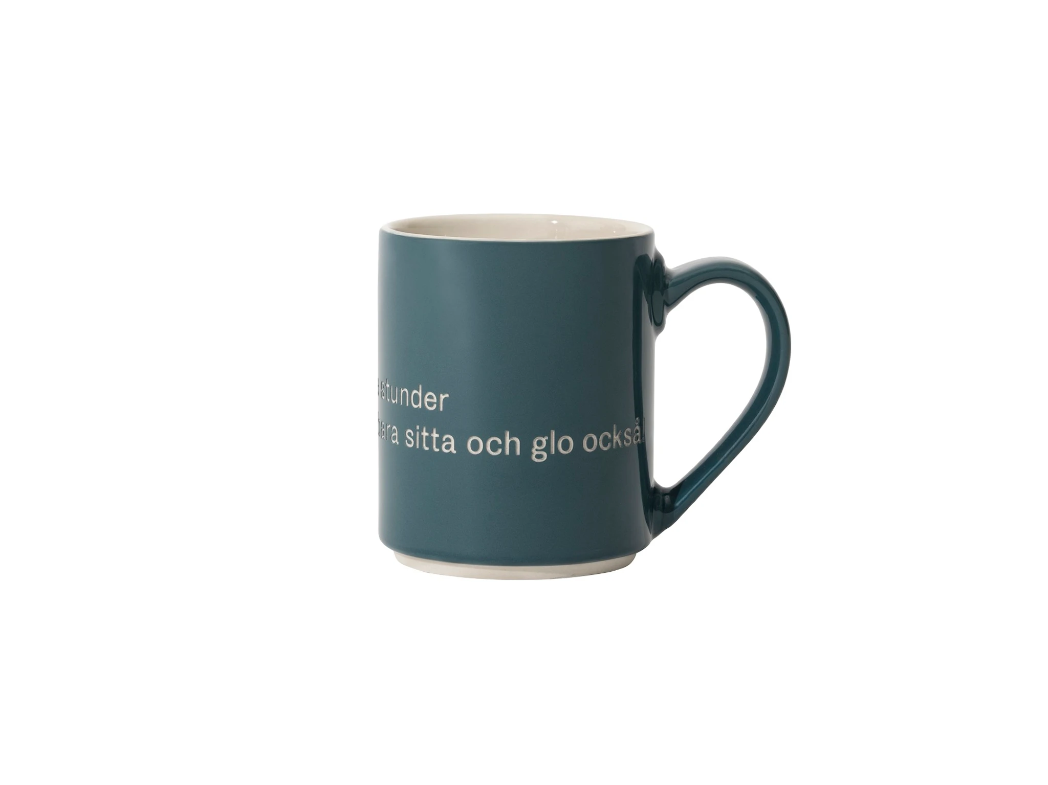 Produktbild för Astrid Lindgren Mugg, Och så ska man ju ha några stunder Djupblå 35 cl, Design House Stockholm