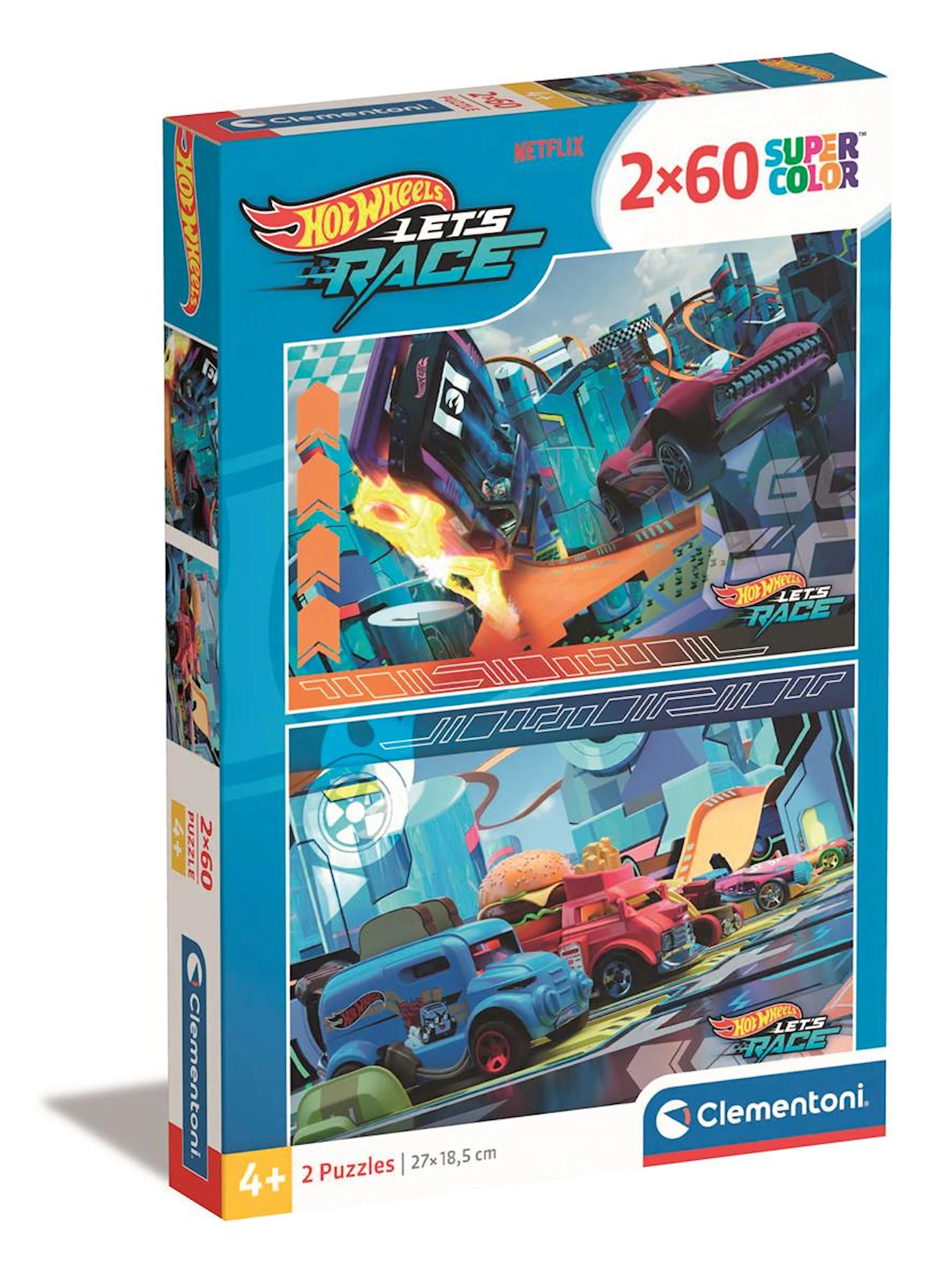 Produktbilde for Puslespill 2x60 brikker Hotwheels, Clementoni