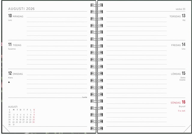 Produktbilde 2 for Kalender 2026 A6 Senator Story blomma Burde