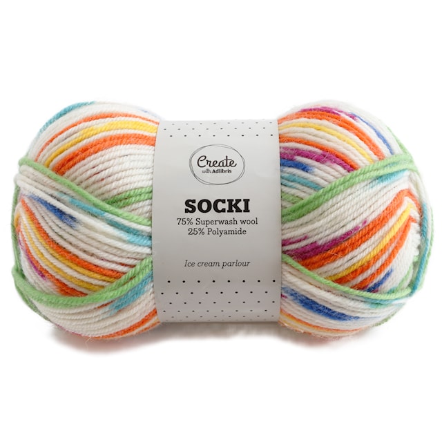 Produktbilde 1 for Socki Garn Ullmix 100 g Ice Cream Parlour B046 Adlibris