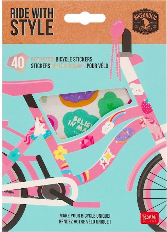 Tuotekuva 1 - Reflective Bicycle Stickers, Polkupyörätarrat, Unicorn