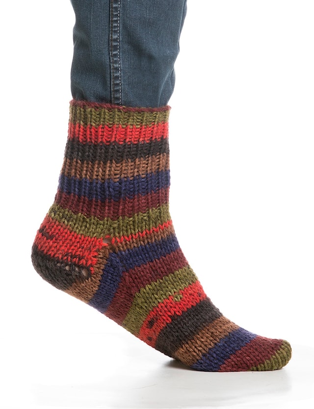 Produktbilde 2 for Raggen 150 g Multi brun/rød 752 Viking Garn