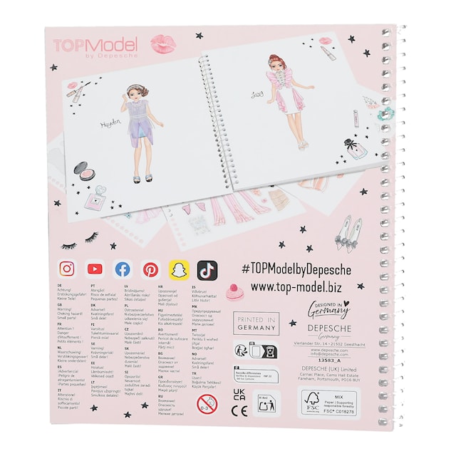 Produktbild 4 för Stickers & Målarbok Dress Me Up Glam Look TOPModel