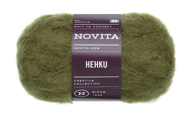 Hehku Garn Mohair Ullmix 50g Moss 306 Novita