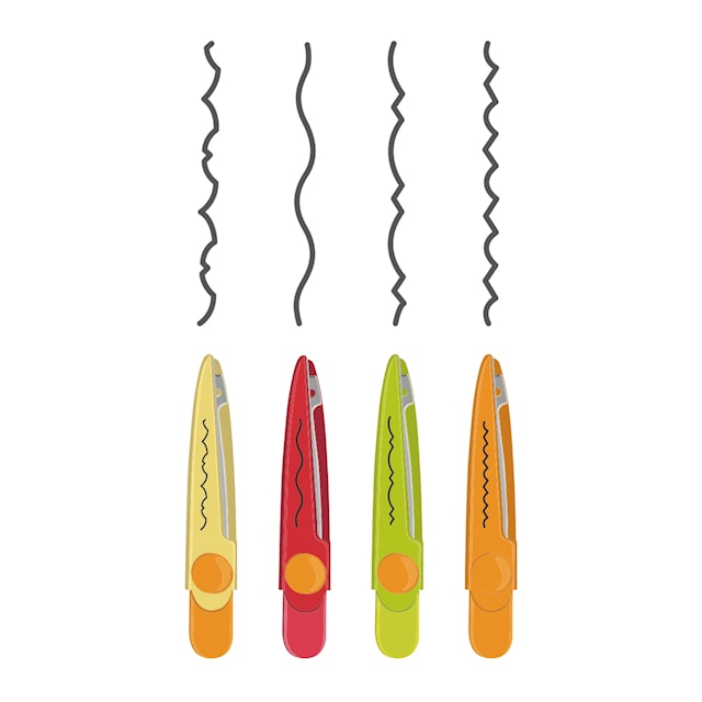 Tuotekuva 2 - Siksak-sakset 4 vaihdettavaa terää Blister MILAN