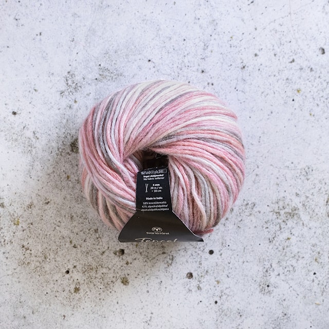 Tencel Blow alpakka-miks garn 50g Red Diesel 096 Svarta Fåret