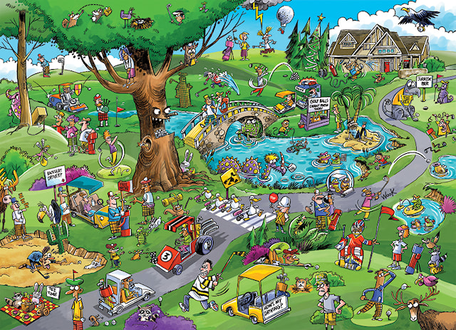 Tuotekuva 4 - Palapelit DoodleTown: Par for the Course 1000 palaa, Cobble Hill