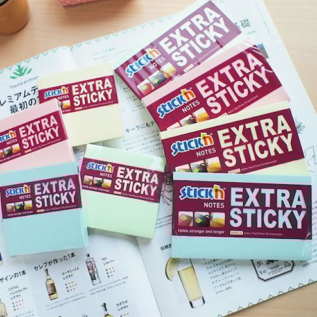 Produktbild 2 för Notisblock Extra Sticky Pastell 76x127 90 blad 6-pack