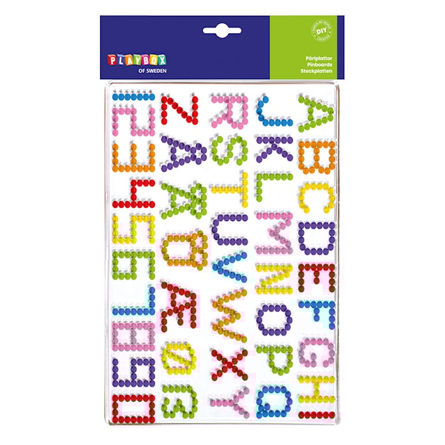 Produktbilde 2 for Plater for perler Bokstaver og tall Playbox
