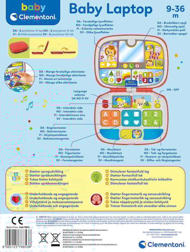 Tuotekuva 4 - Vauvan kannettava tietokone (Nordic) Clementoni
