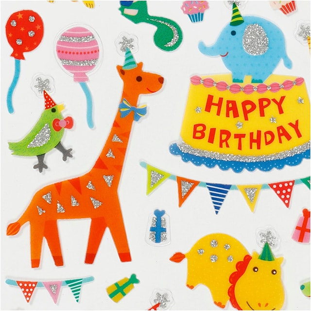 Produktbild 3 för Klistermärken Djurkalas 15x16,5 cm 1 ark