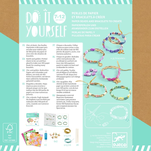 Produktbild 5 för Skapa Egna Pärlor och Armband i Papper Djeco
