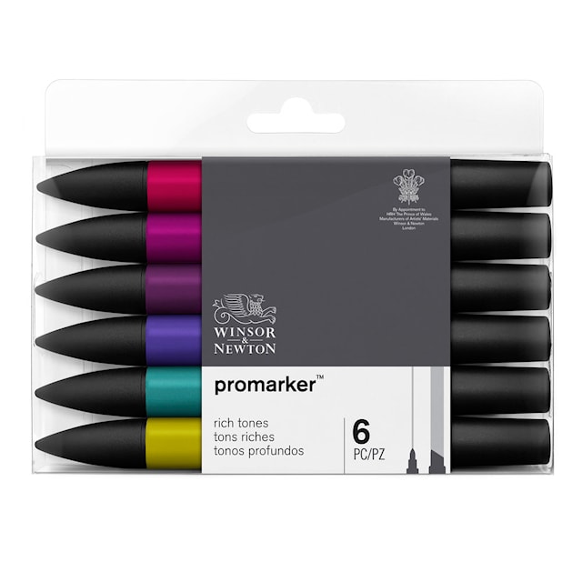 Produktbilde 3 for Markørpenn ProMarker Sett6 Rich tones Winsor & Newton