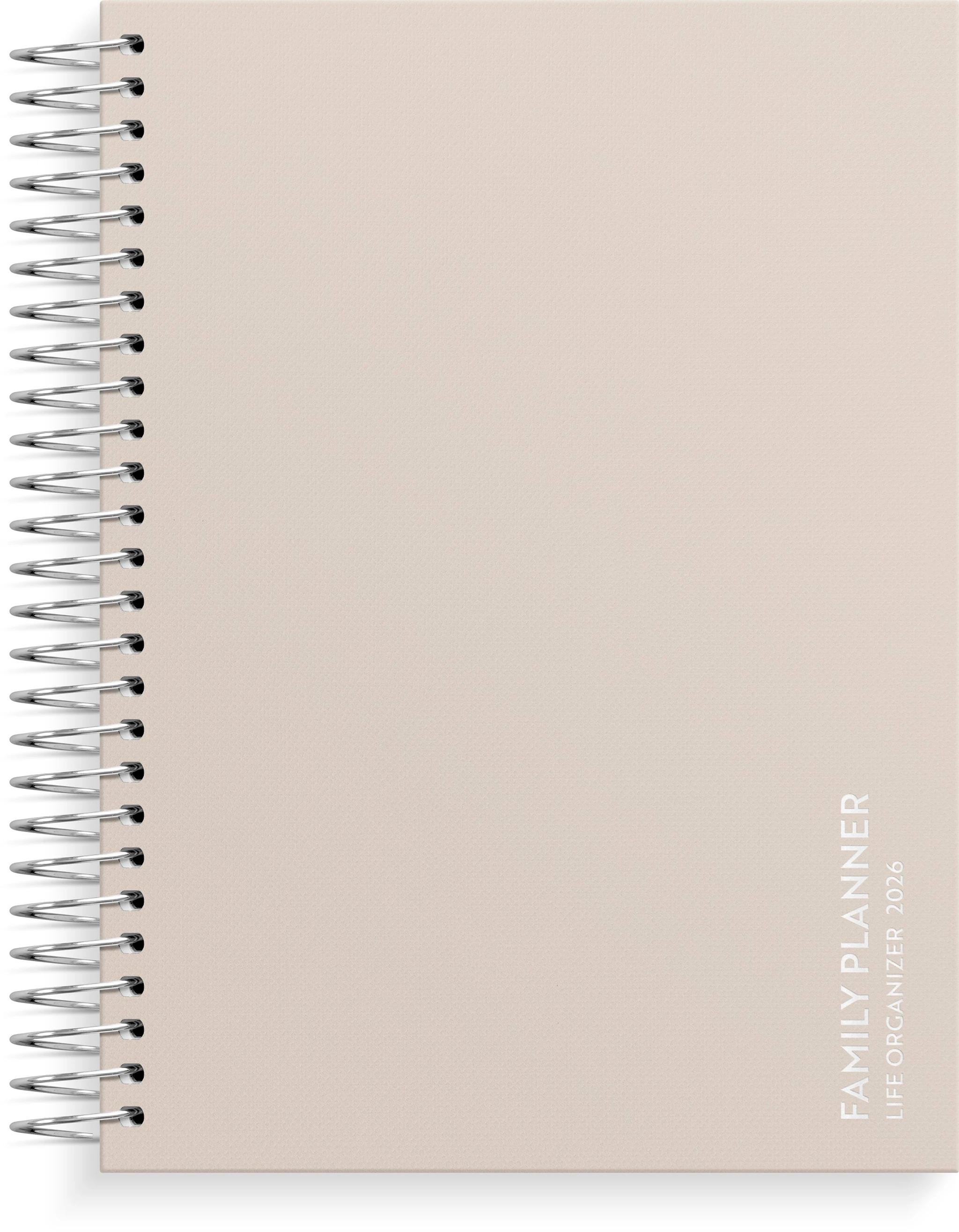 Produktbilde for Kalender 2026 A5 Life Organizer Family Beige Burde