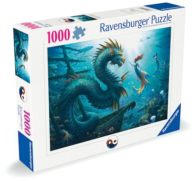 Produktbilde 5 for Fortryllende drage og havfrue Puslespill 1000 brikker, Ravensburger
