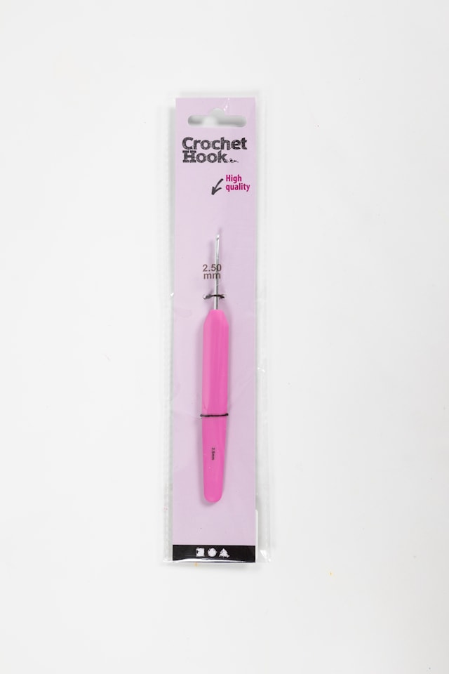 Produktbilde 3 for Heklenål, nr. 2,5, L: 13,3 cm, str. 2,5 mm, lys rød, 1 stk.
