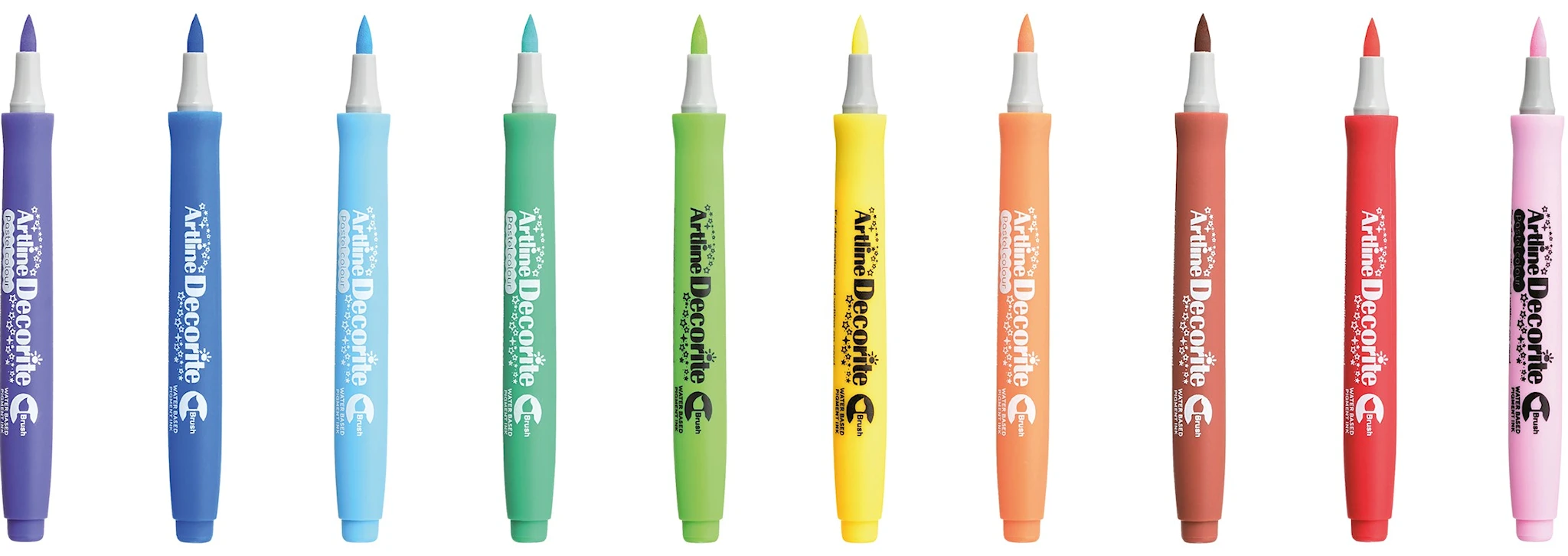 Produktbild för Märkpenna Artline Decorite Pensel Carnival 10-pack