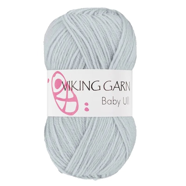 Baby Ull 50 g Lys Gråblå 367 Viking Garn