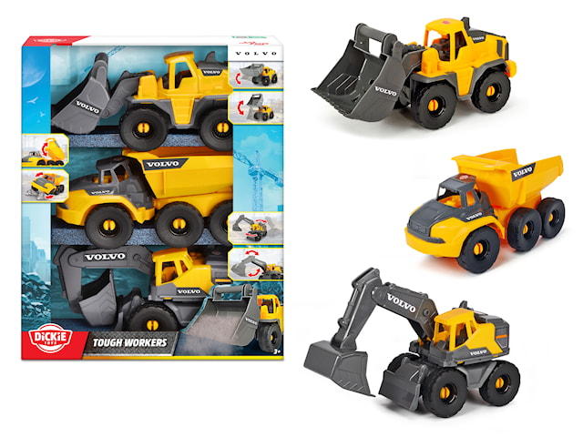 Dickie Toys 3-Pack Volvo Työajoneuvot