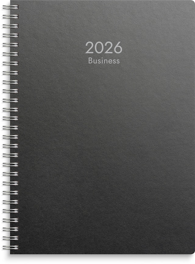 Produktbild 1 för Kalender 2026 A5 Business Eco Line Svart Burde