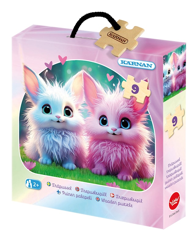 Produktbild 1 för Träpussel Fantasidjur 9 bitar, Kärnan