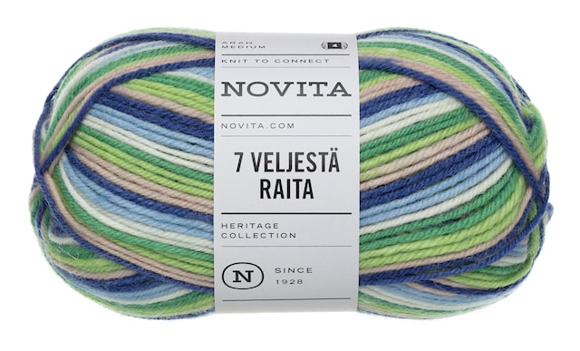 Produktbild 1 för 7 Bröder Raita Garn Ullmix 100g Finlandsblue 975) Novita