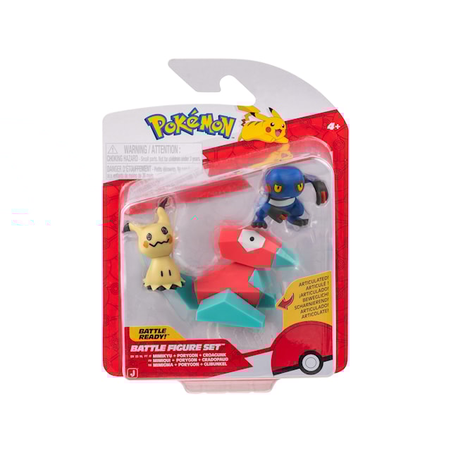 Produktbild 5 för Mimikyu/Porygon/Croagun Figurer 3-Pack Pokémon