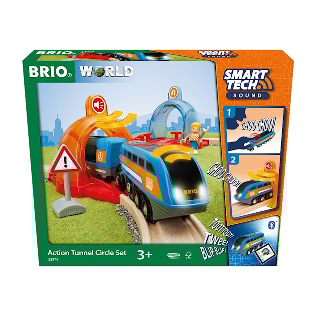 Tuotekuva 2 - Action Tunnel Circle Set (Smart Tech Sound), Brio