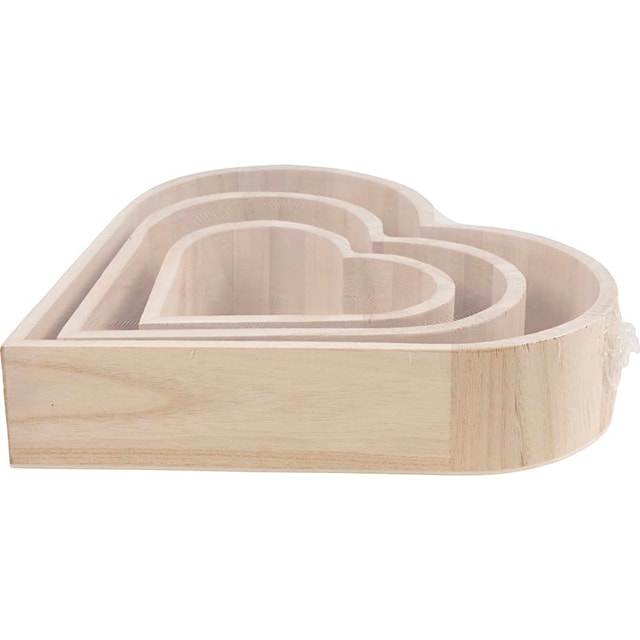 Tuotekuva 3 - Sydänkulhot, Kork. 13-25 cm, S: 5-5,2 cm, 3 kpl/ 1 pkt