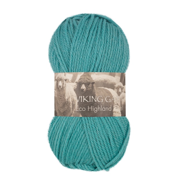 Eco Highland Wool Garn 50 g Petrol 229 Viking Garn