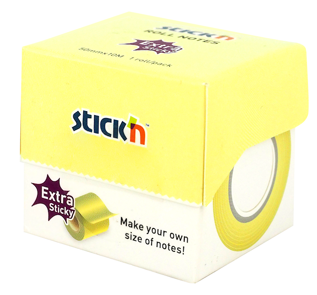 Tuotekuva 4 - Muistirulla Extra Sticky FSC 50 mm x 10 m Pastellikeltainen