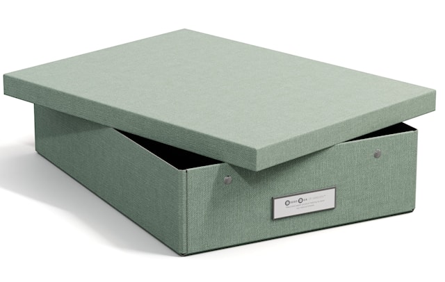 Produktbild 1 för Förvaringslåda Kleo A4 Soft Teal Bigso Box of Sweden