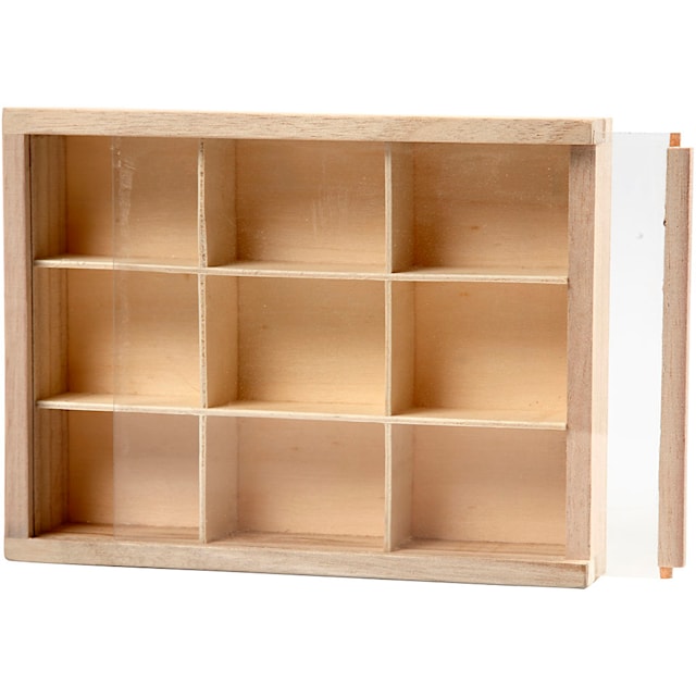 Produktbild 7 för Telåda av Kejsarträ och Plexiglas 17x13x3,5 cm 1 st